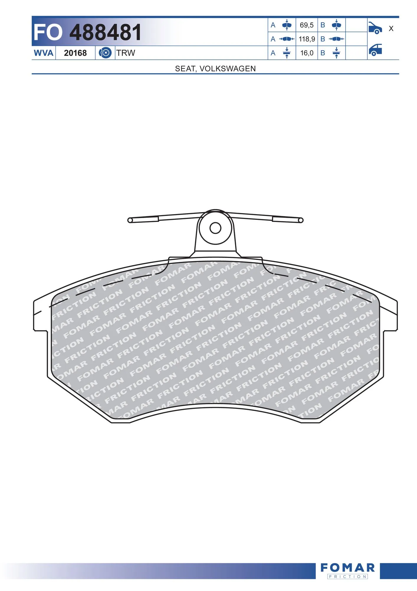 Brake Pad Set, disc brake
